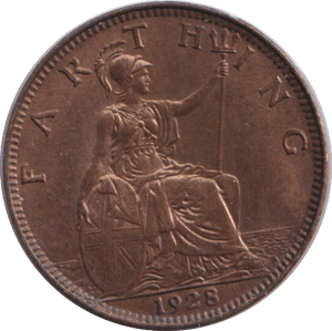 1928 FARTHING ( AUNC ) - FARTHING - Cambridgeshire Coins