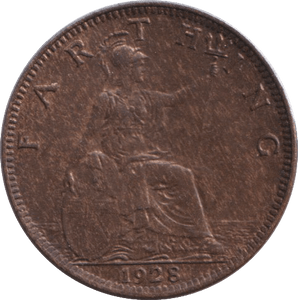 1928 FARTHING ( EF ) - FARTHING - Cambridgeshire Coins