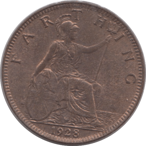 1928 FARTHING ( UNC ) - Farthing - Cambridgeshire Coins