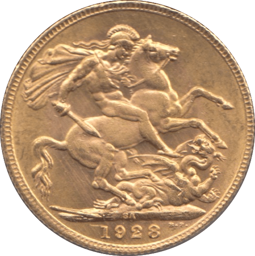 1928 GOLD SOVEREIGN ( AUNC ) I PRETORIA MINT - SOVEREIGN - Cambridgeshire Coins