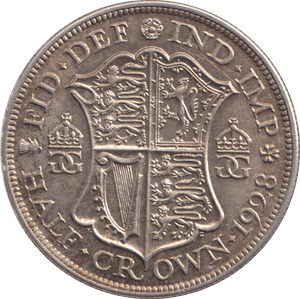 1928 HALFCROWN ( AUNC ) - HALFCROWN - Cambridgeshire Coins