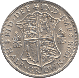 1928 HALFCROWN ( EF ) - HALFCROWN - Cambridgeshire Coins