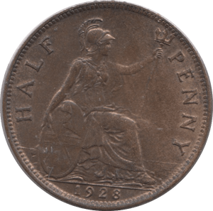 1928 HALFPENNY ( UNC ) - Halfpenny - Cambridgeshire Coins