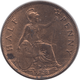 1928 HALFPENNY ( UNC ) - Halfpenny - Cambridgeshire Coins