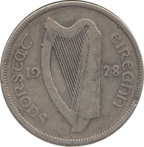 1928 IRELAND HALF CROWN - WORLD COINS - Cambridgeshire Coins