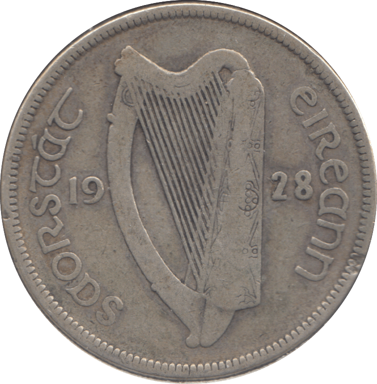 1928 IRELAND HALF CROWN - WORLD COINS - Cambridgeshire Coins