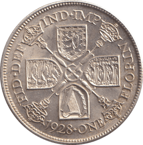 1928 ONE FLORIN ( AUNC ) - WORLD COINS - Cambridgeshire Coins