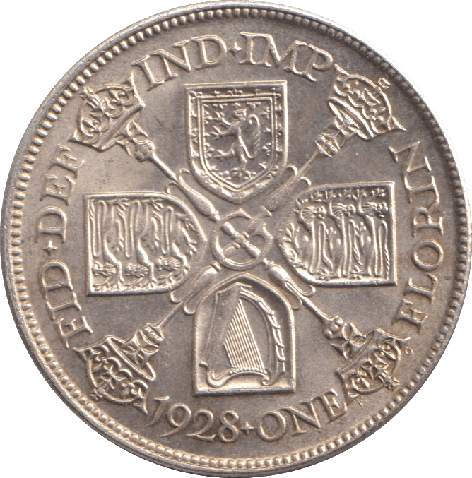 1928 ONE FLORIN ( AUNC ) - WORLD COINS - Cambridgeshire Coins