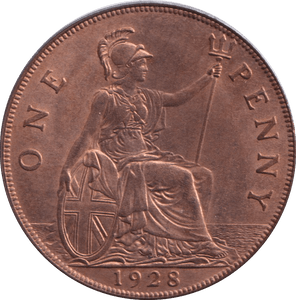 1928 PENNY ( AUNC ) - PENNY - Cambridgeshire Coins