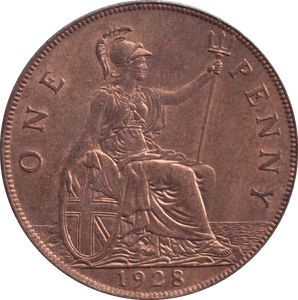 1928 PENNY ( AUNC ) - PENNY - Cambridgeshire Coins