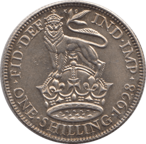 1928 SHILLING ( AUNC ) - SHILLING - Cambridgeshire Coins