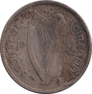 1928 SILVER 2 SHILLING IRELAND - SILVER WORLD COINS - Cambridgeshire Coins