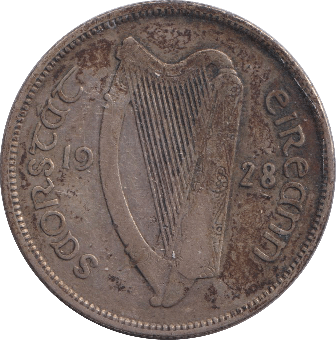 1928 SILVER 2 SHILLING IRELAND - SILVER WORLD COINS - Cambridgeshire Coins