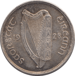 1928 SILVER IRELAND EIRE 2 SHILLING - SILVER WORLD COINS - Cambridgeshire Coins