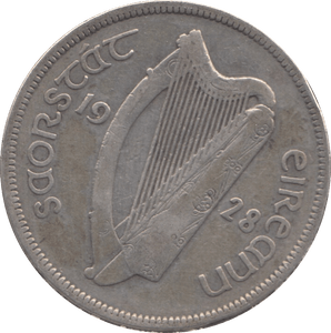 1928 SILVER IRELAND HALF CROWN - SILVER WORLD COINS - Cambridgeshire Coins