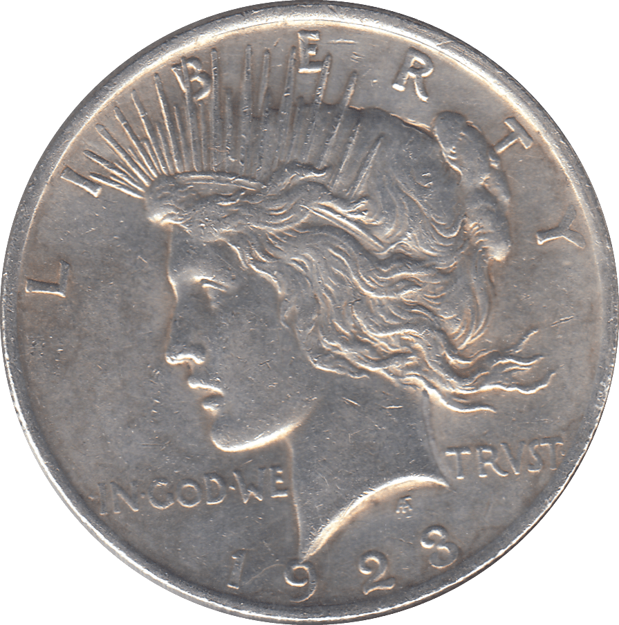 1928 SILVER PEACE DOLLAR USA - SILVER WORLD COINS - Cambridgeshire Coins