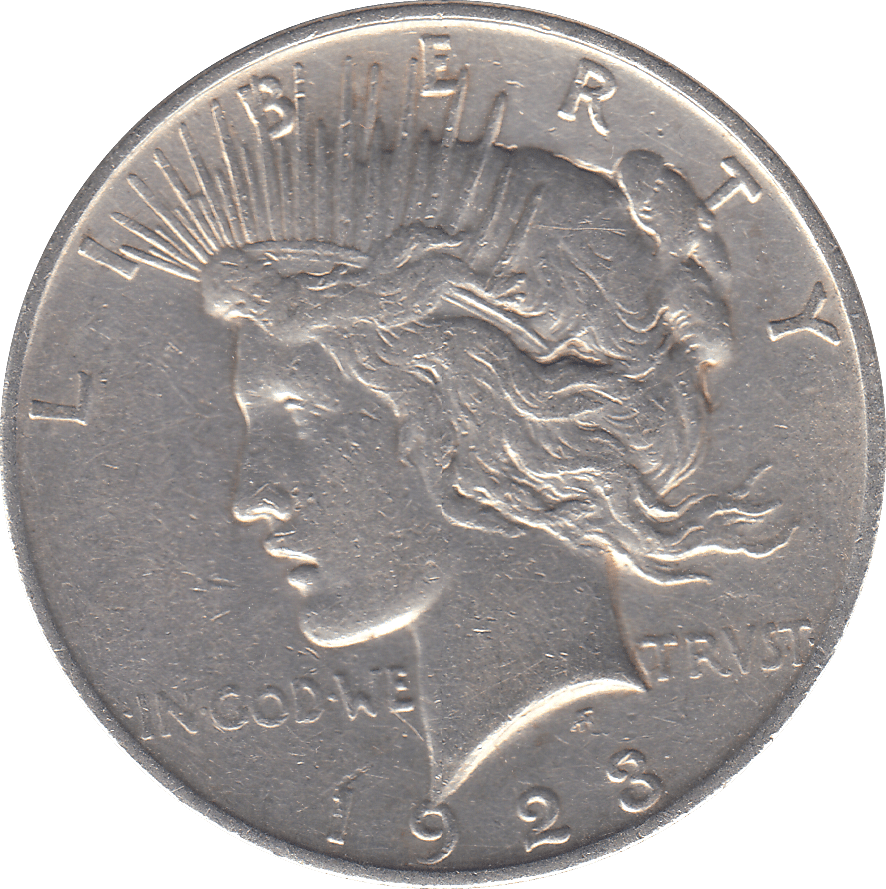 1928 SILVER PEACE DOLLAR USA - SILVER WORLD COINS - Cambridgeshire Coins