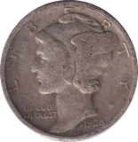 1928 SILVER USA ONE DIME - SILVER WORLD COINS - Cambridgeshire Coins
