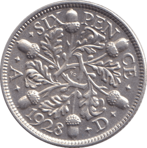 1928 SIXPENCE ( EF ) - SIXPENCE - Cambridgeshire Coins