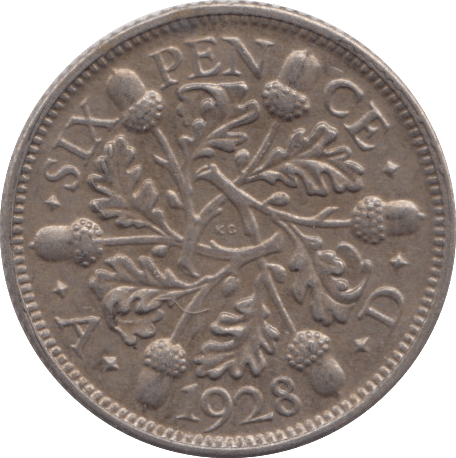 1928 SIXPENCE ( EF ) - SIXPENCE - Cambridgeshire Coins
