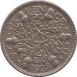 1928 SIXPENCE ( EF ) - SIXPENCE - Cambridgeshire Coins