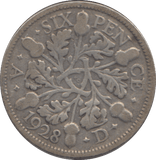 1928 SIXPENCE ( FINE ) - SIXPENCE - Cambridgeshire Coins