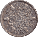 1928 SIXPENCE ( GF ) - SIXPENCE - Cambridgeshire Coins