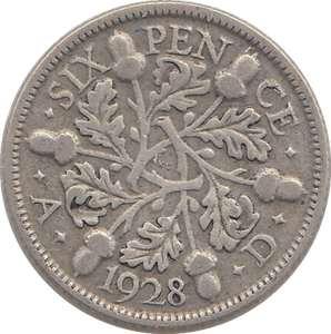 1928 SIXPENCE ( GF ) - SIXPENCE - Cambridgeshire Coins