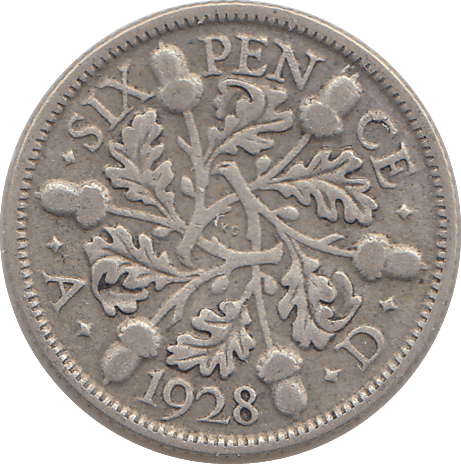 1928 SIXPENCE ( GF ) - SIXPENCE - Cambridgeshire Coins