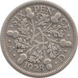 1928 SIXPENCE ( GF ) - SIXPENCE - Cambridgeshire Coins