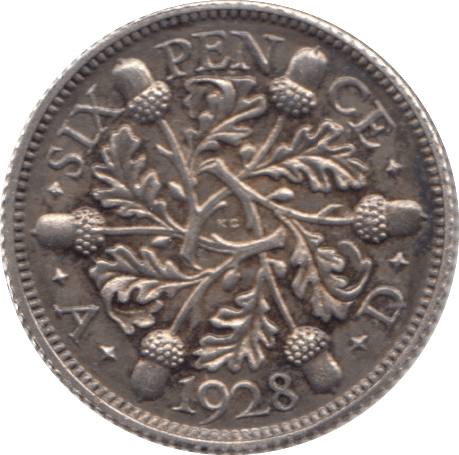 1928 SIXPENCE ( UNC ) - Sixpence - Cambridgeshire Coins