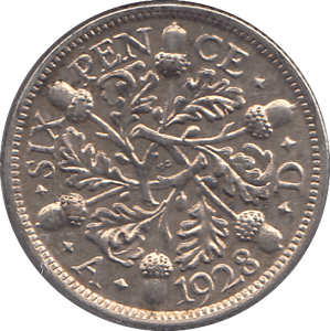 1928 SIXPENCE ( VF ) - SIXPENCE - Cambridgeshire Coins