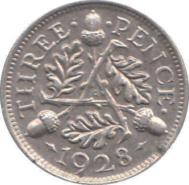 1928 THREEPENCE ( AUNC ) - THREEPENCE - Cambridgeshire Coins