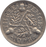 1928 THREEPENCE ( VF ) - THREEPENCE - Cambridgeshire Coins