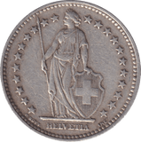 1928 TWO FRANCS SWITZERLAND - WORLD COINS - Cambridgeshire Coins