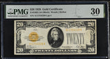 1928 UNITED STATES TWENTY DOLLAR FR2402 PMG 30 VERY FINE - PMG CERTIFIED WORLD BANKNOTES - Cambridgeshire Coins