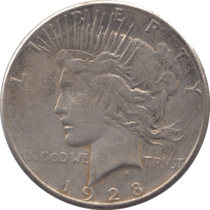 1928 USA SILVER PEACE DOLLAR SAN FRANCISCO MINT - SILVER WORLD COINS - Cambridgeshire Coins