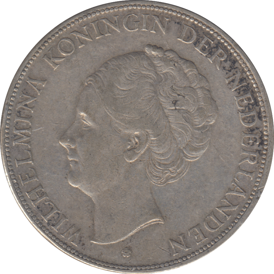 1929 2 1/2 GULDEN NETHERLANDS - WORLD COINS - Cambridgeshire Coins