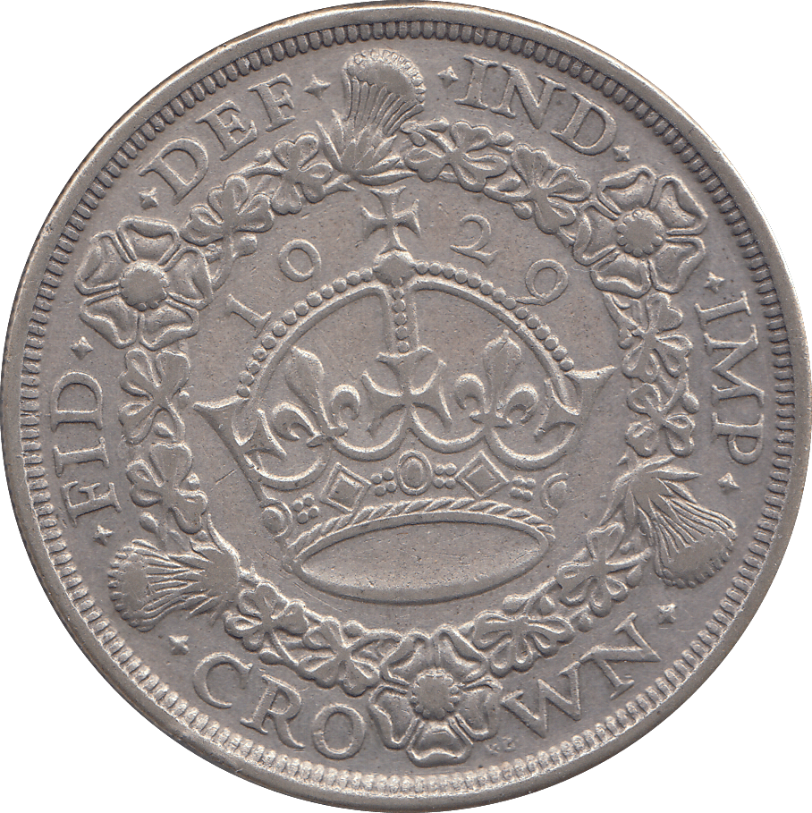 1929 CROWN ( GVF ) WREATH - CROWN - Cambridgeshire Coins