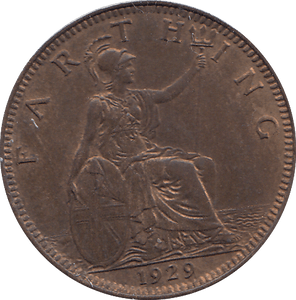 1929 FARTHING ( AUNC ) - FARTHING - Cambridgeshire Coins