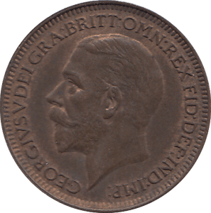 1929 FARTHING ( AUNC ) - FARTHING - Cambridgeshire Coins