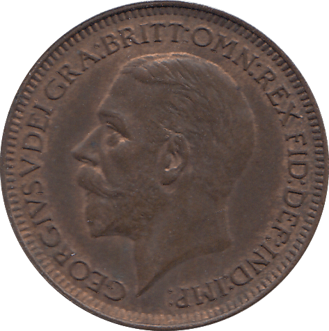 1929 FARTHING ( AUNC ) - FARTHING - Cambridgeshire Coins