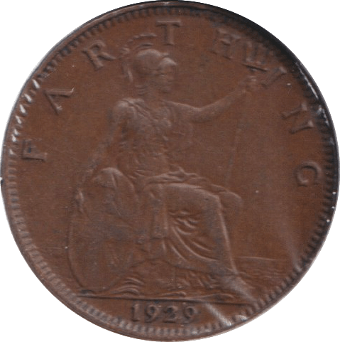 1929 FARTHING ( EF ) - FARTHING - Cambridgeshire Coins