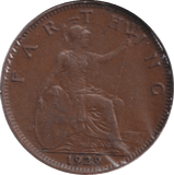 1929 FARTHING ( EF ) - FARTHING - Cambridgeshire Coins