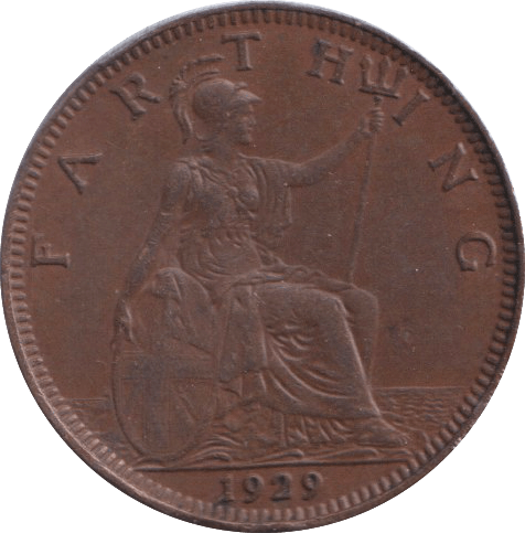 1929 FARTHING ( EF ) - FARTHING - Cambridgeshire Coins