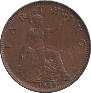 1929 FARTHING ( EF ) - FARTHING - Cambridgeshire Coins
