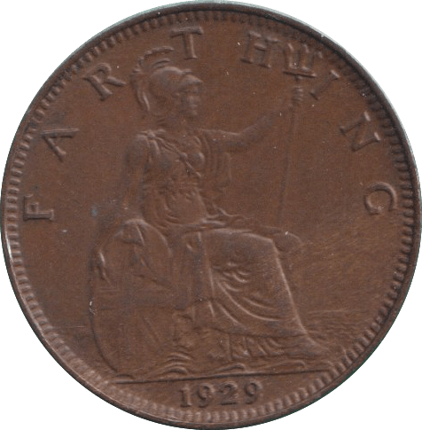 1929 FARTHING ( EF ) - FARTHING - Cambridgeshire Coins