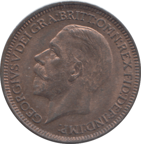 1929 FARTHING ( UNC ) - FARTHING - Cambridgeshire Coins
