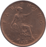 1929 FARTHING ( UNC ) - Farthing - Cambridgeshire Coins