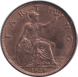 1929 FARTHING ( UNC ) - FARTHING - Cambridgeshire Coins